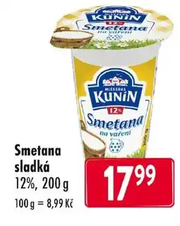 Qanto Smetana sladká 12% nabídka