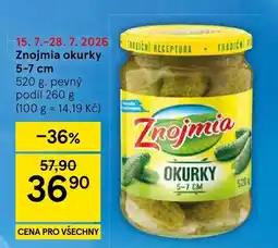 Tesco Znojmia okurky 5-7 cm nabídka