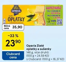 Tesco Opavia Zlaté oplatky a sušenky nabídka