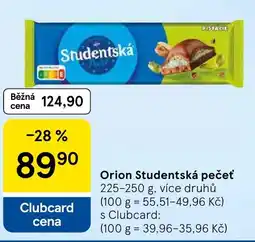 Tesco Orion Studentská pečeť nabídka