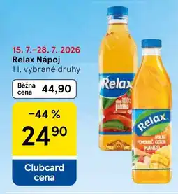 Tesco Relax Nápoj nabídka