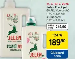 Tesco Jelen Prací gel nabídka