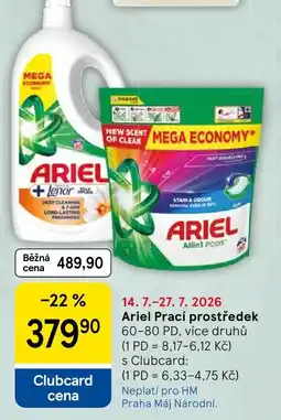 Tesco Ariel Prací prostředek nabídka