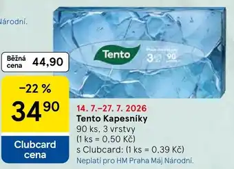 Tesco Tento Kapesníky nabídka