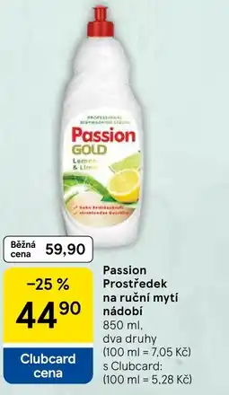 Tesco Passion Prostředek na ruční mytí nádobí nabídka