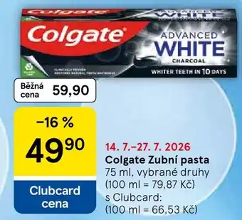Tesco Colgate Zubní pasta nabídka