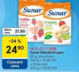 Tesco Sunar Dětské křupky nabídka
