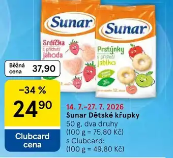 Tesco Sunar Dětské křupky nabídka
