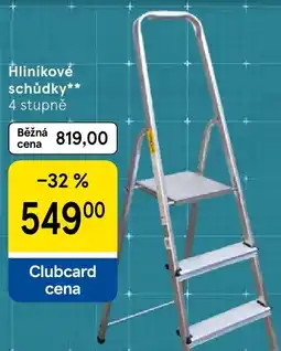 Tesco Hliníkové schůdky nabídka