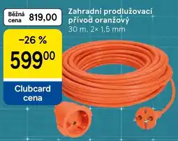 Tesco Zahradní prodlužovací přívod oranžový nabídka