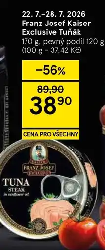 Tesco Franz Josef Kaiser Exclusive Tuňák nabídka