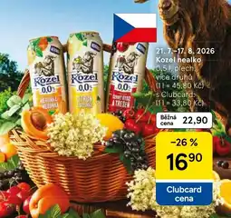 Tesco Kozel nealko nabídka