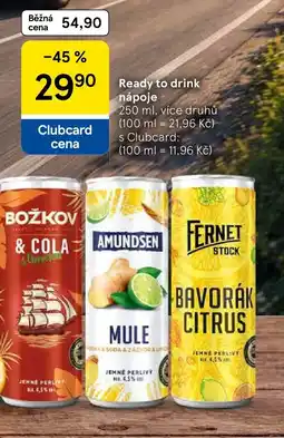 Tesco Ready to drink nápoje nabídka