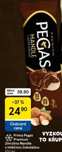 Tesco Prima Pegas Premium Zmrzlina Mandle s mléčnou čokoládou nabídka