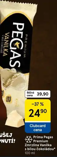 Tesco Prima Pegas Premium Zmrzlina Vanilka s bílou čokoládou nabídka