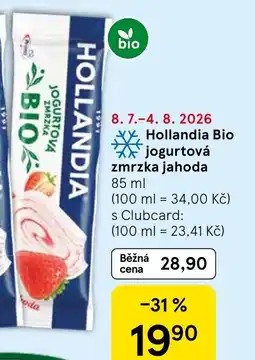 Tesco Hollandia Bio jogurtová zmrzka jahoda nabídka