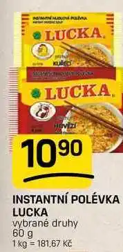 Flop INSTANTNÍ POLÉVKA LUCKA vybrané druhy nabídka