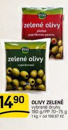Flop OLIVY ZELENÉ vybrané druhy nabídka