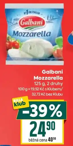 Billa Galbani mozzarella nabídka