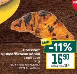 Billa Croissant s lískooříškovou náplní nabídka