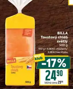 Billa BILLA Toustový chléb světlý nabídka