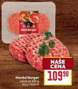 Billa Hovězí burger nabídka