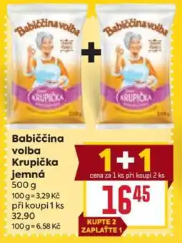 Billa Babiččina volba Krupička jemná nabídka