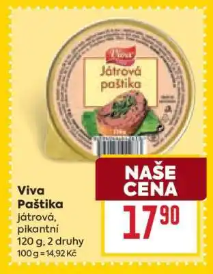 Billa Viva Paštika nabídka