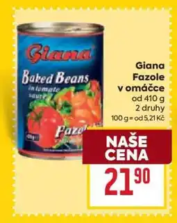 Billa Giana Fazole v omáčce nabídka