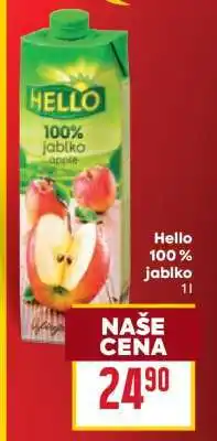 Billa HELLO 100% jablko nabídka