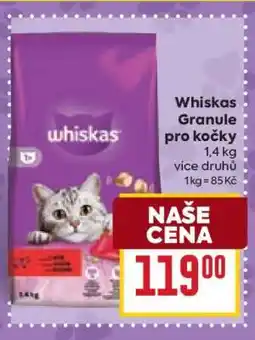 Billa Whiskas Granule pro kočky nabídka