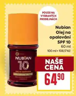 Billa Nubian Olej na opalování SPF 10 nabídka