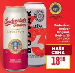 Billa Budweiser Budvar Original Budvar 33 nabídka