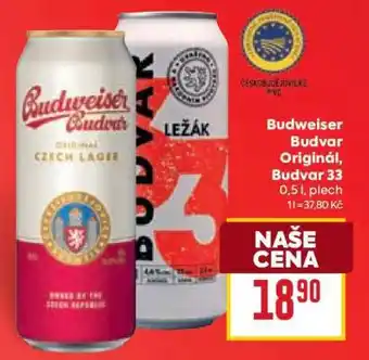 Billa Budweiser Budvar Original Budvar 33 nabídka