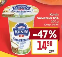 Billa Kunín Smetana 12% nabídka