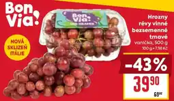Billa Hrozny révy vinné bezsemenné tmavé nabídka