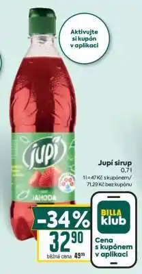 Billa Jupí sirup nabídka