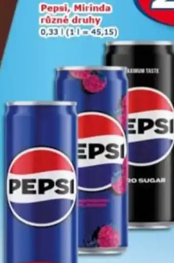 ESO MARKET Pepsi, Mirinda nabídka