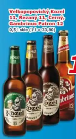 ESO MARKET Velkopopovicky Kozel 11, Rezaný 11, Cerny, Gambrinus Patron 12 nabídka