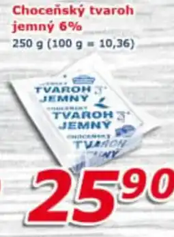 ESO MARKET Choceňský tvaroh jemný 6% nabídka