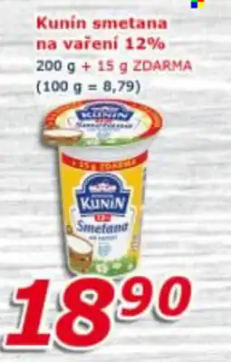 ESO MARKET Kunin smetana na vaření 12% nabídka