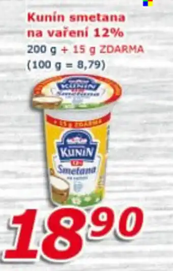 ESO MARKET Kunin smetana na vaření 12% nabídka