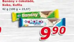 ESO MARKET Banány v čokoládě, Koko, Kofila nabídka