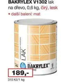 Barevný ráj BAKRYLEX V1302 lak na dřevo nabídka