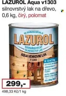Barevný ráj LAZUROL Aqua v1303 silnovrstvý lak na dřevo nabídka