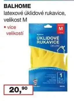 Barevný ráj BALHOME latexové úklidové rukavice, velikost M nabídka