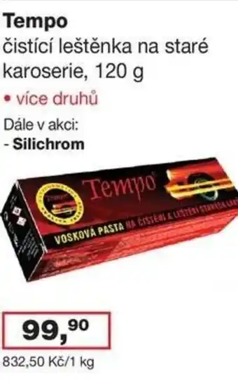 Barevný ráj Tempo čistící leštěnka na staré karoserie nabídka