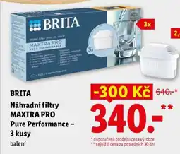 Lidl BRITA Náhradní filtry Maxtra Pro Pure Performance – 3 kusy nabídka
