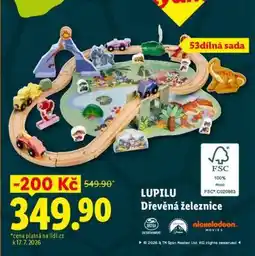 Lidl LUPILU Dřevěná železnice nabídka