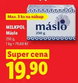Lidl Milkpol Máslo nabídka